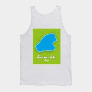 Karersee lake Italy map Tank Top